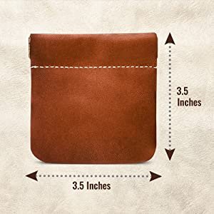 Genuine Leather Squeeze Coin Purse Organized