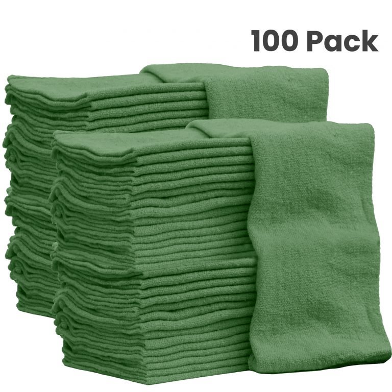 Nabob Wipers Huck Surgical Towels Super Absorbent Size15x25 Lint-Free 100% Cotton Shop Rags Excellent for Hospitals No Bleeding When Washed Kitchen Car Wash Green Bathroom 