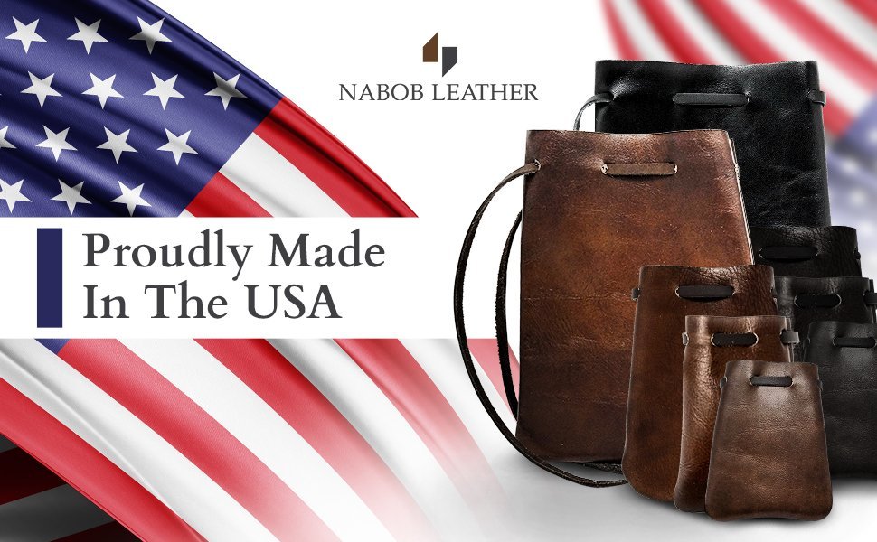Leather Drawstring Pouch - Regular Banner 2