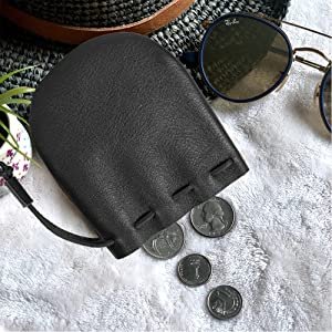 Leather Drawstring Pouch – Round Bottom Leightweight