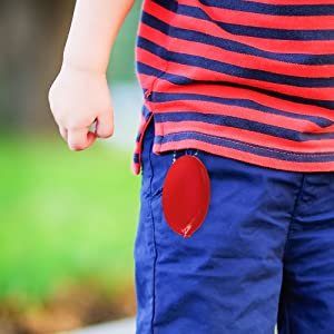 Oval Rubber Coin Purse Attached Chain