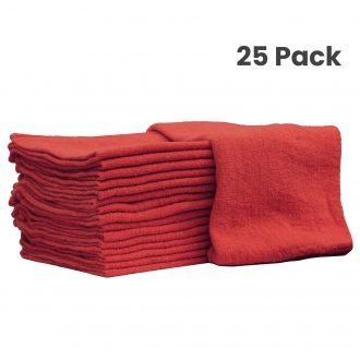 50 PACK MECHANIC AUTO SHOP RAG CLEANING TOWELS RED COMMERCIAL NEW 