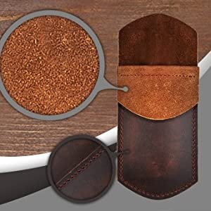 Rustic Leather Pocket Protector For Pens full grain leather